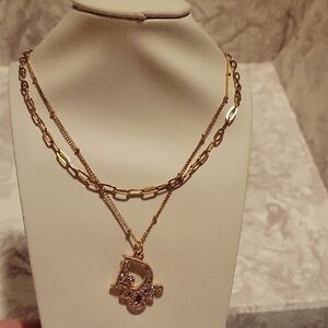 DIOR zipper Charm Gold